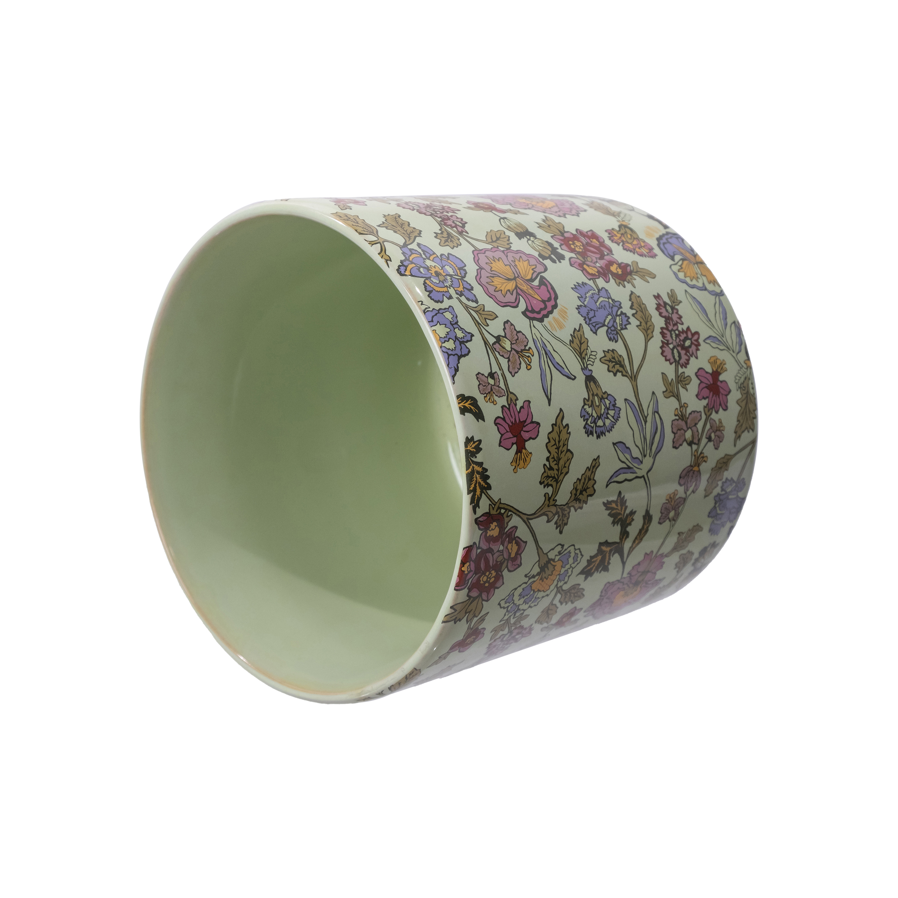 Beautiful by Drew Barrymore 8-Inch Sage Ceramic Footed Planter photo 2