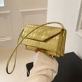 thumbnail image 5 of Bolso pequeño de moda Bolso de PU para debajo del brazo Bolso de primavera de un solo hombro para debajo del brazo dorado, 5 of 5