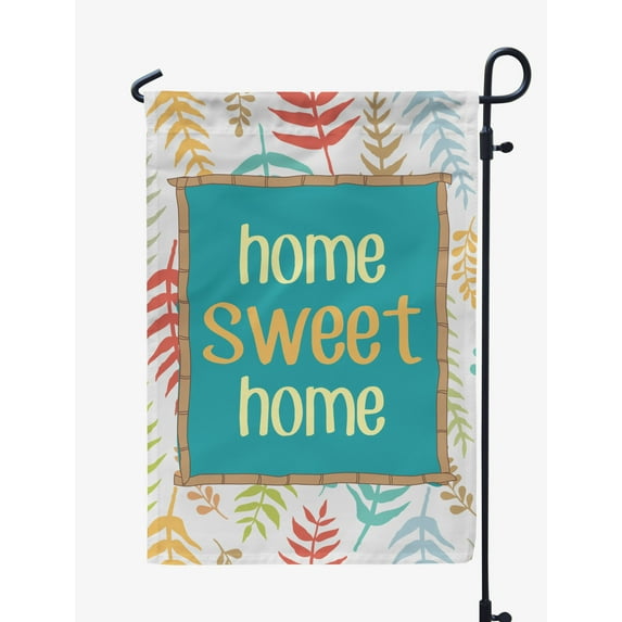 Printtoo White Home Sweet Home Garden Summer Camping Flags For Campers Double SidedFlagOutdoor Decor Sign CampsiteFlag