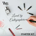 thumbnail image 4 of Wordsworth and Black Calligraphy Pen Set-Green-Includes 2 Calligraphy Pens,18 ML Ink Bottle,60 Ink Cartridges,Ink Refill Converter,1 Medium and 4 Broad Nibs,Brush Pen-Calligraphy Kit for Beginners, 4 of 10