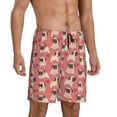 thumbnail image 2 of Logiee Cute French Bulldog Print Men's Pajama Shorts with Drawstring & Pockets,Sleep Shorts for Men,Sleepwear Bottoms,Elastic Waistband Loungewear-X-Large, 2 of 6