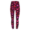thumbnail image 6 of DDAPJ pyju Women's Valentines Day Leggings Love Heart Print Yoga Pants Elastic Waist Slim Fit Casual Workout Running Tights Valentines Day Gifts Multicolor#2 XL, 6 of 6