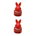 thumbnail image 1 of Advancent Chinese Animal Lucky Rabbit Statue Small Bunny Figurine for Store Decor Blanco 2piezas, 1 of 6