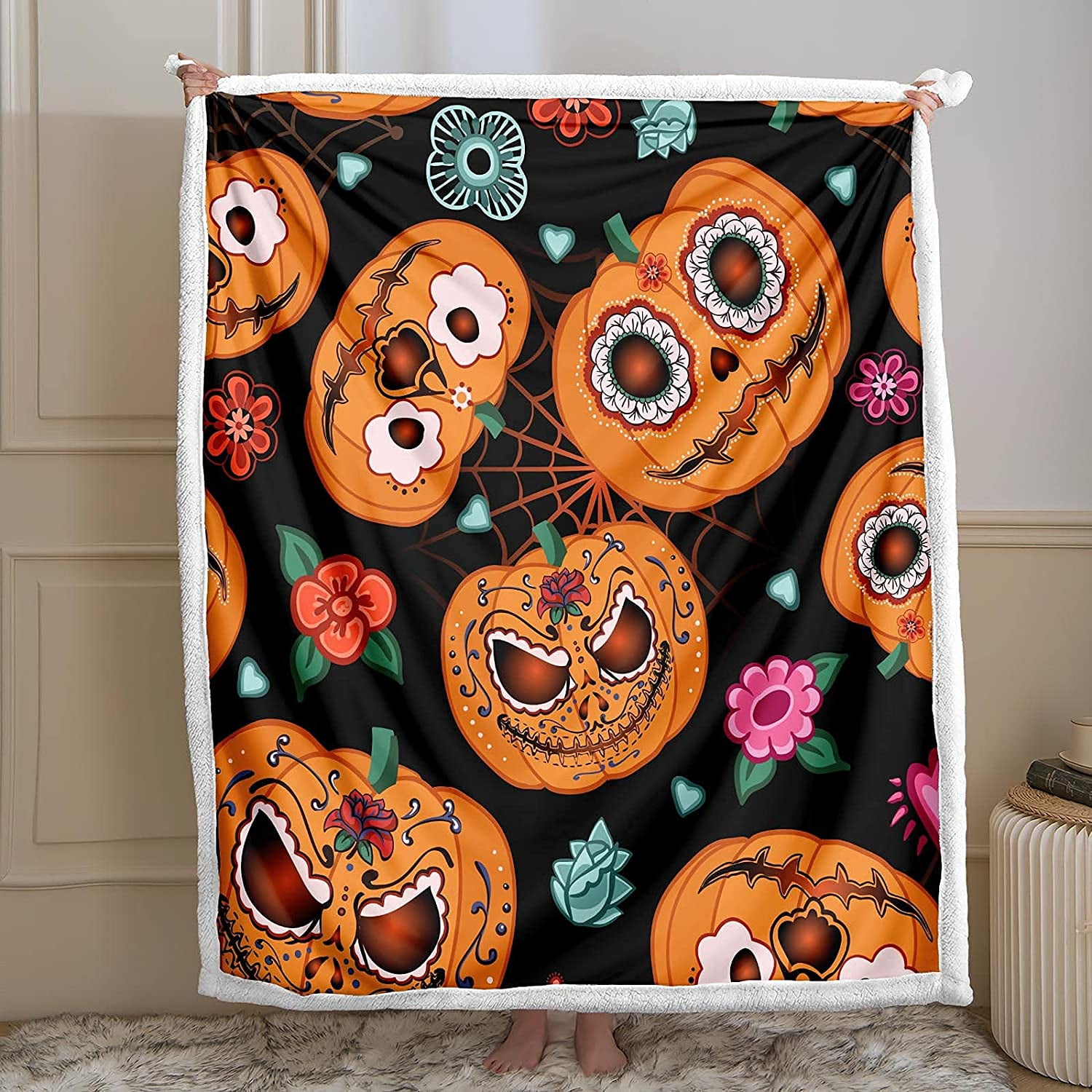 Orange and black blanket hotsell