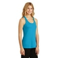 thumbnail image 4 of District Made DM420 Ladies Solid Gathered Racerback Tank, Light Turquoise - Extra Large, 4 of 6