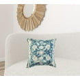 thumbnail image 2 of HomeRoots 403479 Blue & White Abstract Artisanal Throw Pillow, 2 of 3