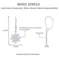 thumbnail image 5 of Rosec Jewels Lab Diamond Flower Drop Earrings for Women - Diamond Wedding Earrings - EF-VS Quality, 10K White Gold, 5 of 6