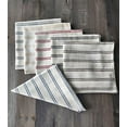 thumbnail image 2 of Fennco Styles Modern Striped Linen Blend Cloth Napkins 20" W x 20" L, Set of 4 - Burgundy Woven Dinner Napkins for Home Décor, Dining Table, Banquets, Family Gathering and Special Events, 2 of 5