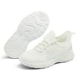 thumbnail image 3 of Kushyshoo Girls Lightweight Sneakers Kids Breathable Lace-up Athletic Running Shoes Big Kids Walking Shoes White Size 3, 3 of 7