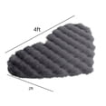 thumbnail image 3 of Faux Fur Heart Shaped Rug, Soft Velvet Plush Mat, Decorative Shaggy Carpet For Living Room Sofa Coffee Table Cloakroom Vanity Stool Bedroom, 4x2 ft, 3 of 6