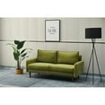 thumbnail image 5 of Pemberly Row Velvet Sofa Couch with Wooden Legs for Living Room in Army Green, 5 of 10