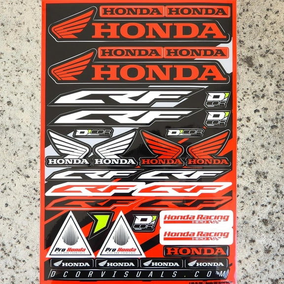 Honda CR CRF 50 70 60 80 85 100 110 125 230 250 450 480 STICKERS DECALS GRAPHICS