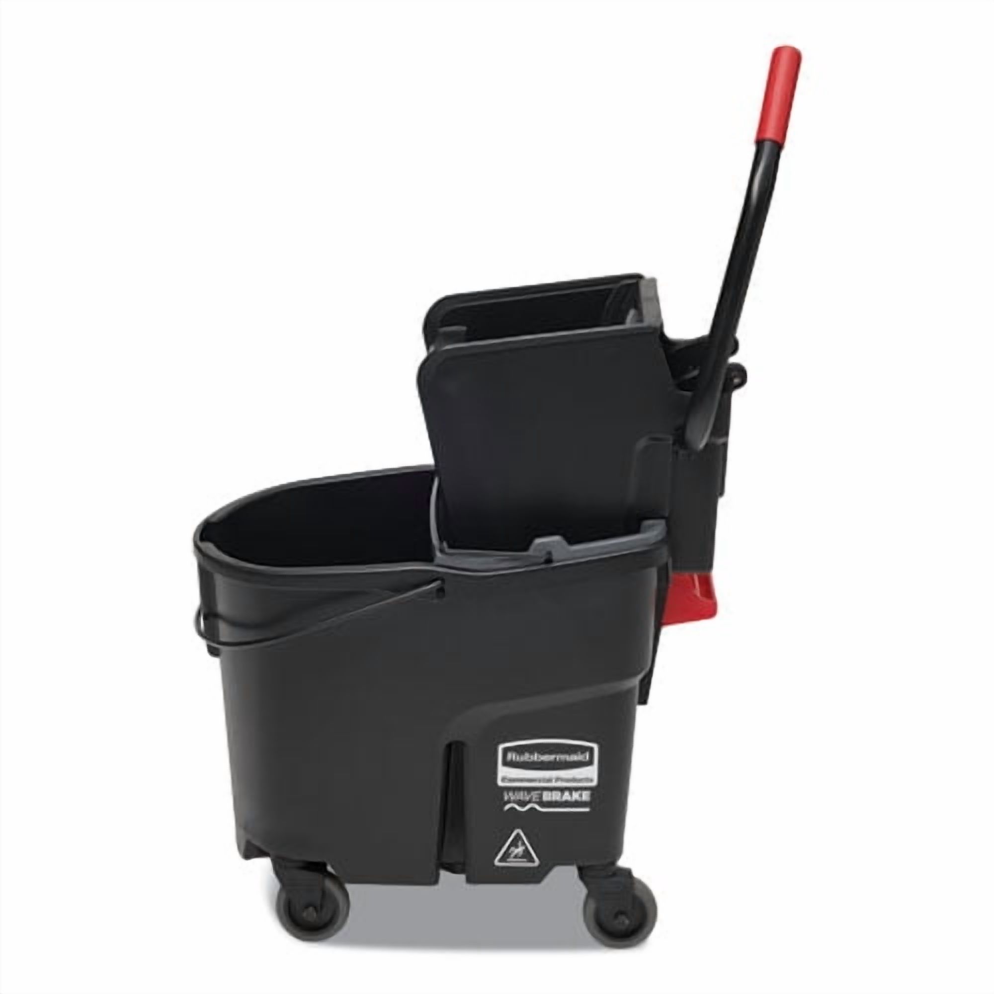 Wavebrake 2.0 Bucket/wringer Combos, Side-Press, 35 Qt, Plastic, Black | Bundle of 2