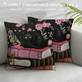 thumbnail image 3 of The Retro 1 Piece Black Cat in the Book Square Pillowcase Suitable for Homes, Sofas, Bedrooms, and also can be given as a Gift, 3 of 5