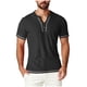 thumbnail image 2 of pstuiky Mangas cortas para hombre, Camisa informal de verano para hombre, de manga corta, color liso, con cuello en V y bolsillo camisas casuales para hombre xxl, 2 of 8