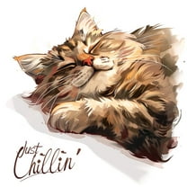Just Chillin’ Cat Car Sticker, Funny and Adorable Relaxed Cat Vinyl Decal for Cars, Windows, Laptops, Water Bottles, and Perfect Gifts for Pet Lovers