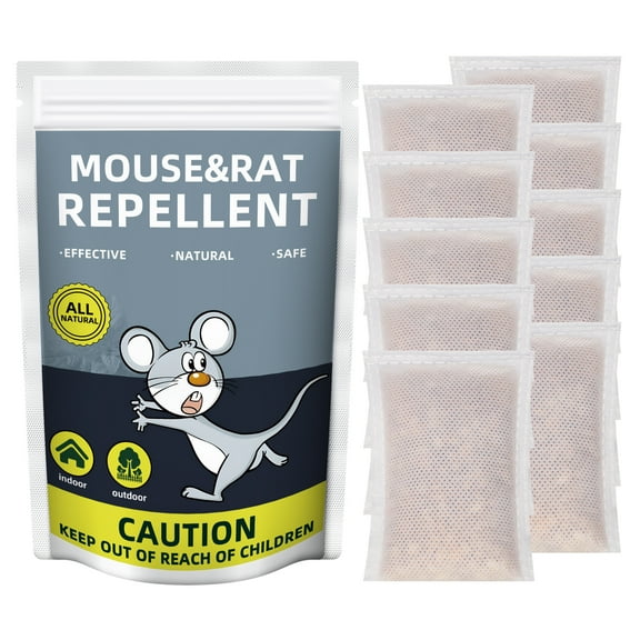 G·PEH 10Packs Mouse Repellent Outdoor,Chipmunk Repellent Outdoor, Natural Squirrel Repellent for Attic and Car, Mint Squirrel Deterrent for Plants and Garden