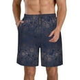 thumbnail image 2 of Uemuo Sunflowers Pattern Men's Swim Trunks Hawaiian Beach Bathing Suit Swimsuits Beach Quick-Dry Shorts with Pockets-, 2 of 9