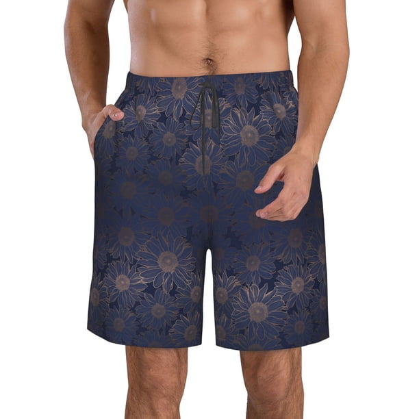 Fotbe Sunflowers Trajes de Baño Estampados para Hombre, Shorts de Verano de Secado Rápido, Ropa de Playa, Bañadores-XX-Large