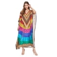 thumbnail image 1 of Robe Kaftan Longue Décontractée Ample à Manches Kimono pour Femmes Grande Taille, Tenue de Villégiature, Robe de Soirée, Fête, Été, Plage, Couvre-Maillot, 1 of 6