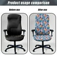 thumbnail image 4 of FKELYI Tropical Palm Leaf Pineapple Print Office Chair Cover Stretchable Removable Computer Chair Back Covers Anti-Dust High Back Office Desk Chair Slipcovers for Office Home, Large, 4 of 6