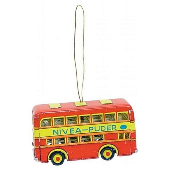 SHAN AT4 Collectible Tin Ornament - Doubledecker Bus