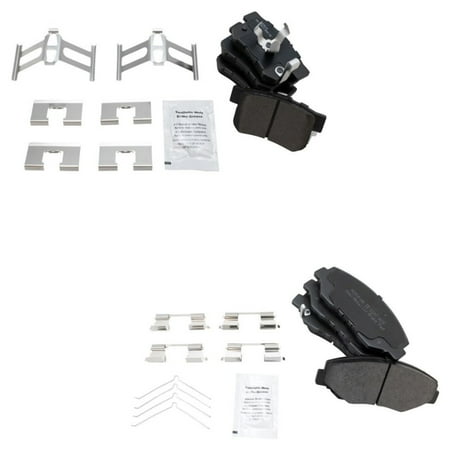 Front & Rear Posi Semi-Metallic Brake Pad Set Kit For Honda 05-15 CR-V