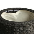 thumbnail image 6 of happimess Addie 17.72" Modern Coastal Hand-Woven Water Hyacinth Storage Ottoman with Lid, Black, SSL1002C, 6 of 6