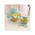 thumbnail image 2 of Seyurigaoka 2Pcs Toddler Girls Summer Visor Hats and Bags Set, Wide Brim Bowknot Straw Sun Hat with Cute Shoulder Bag, 2 of 4