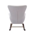 thumbnail image 6 of Guyou Modern Sherpa Rocking Chair, Wingback Upholstered Accent Chair Single Sofa Chair, Nursery Glider Rocker for Living Room Bedroom Nursery, White, 6 of 12