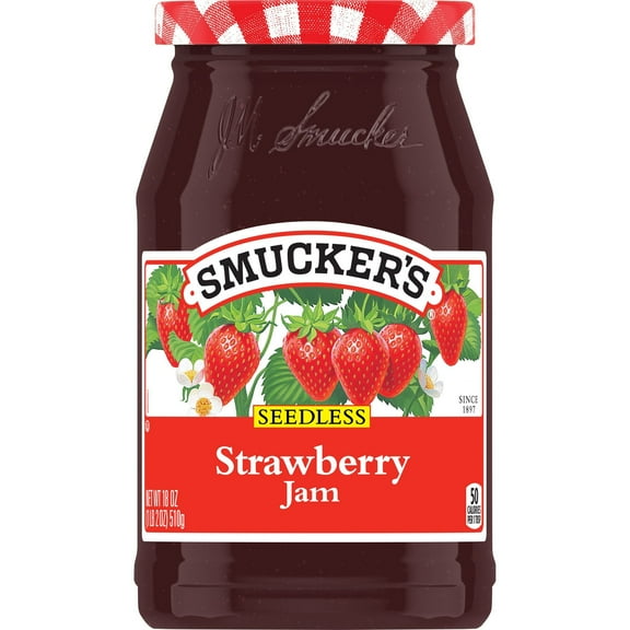2 Pack - Smucker's Seedless Strawberry Jam - 18 oz Packaging may vary