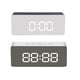 thumbnail image 4 of Ounissouiy TS-S69 Reloj despertador con espejo 12/24 horas LED Reloj despertador eléctrico Reloj despertador rectangular multifuncional con brillos Electrodomésticos Luz blanca de concha negra Ounissouiy HA027442-01, 4 of 6