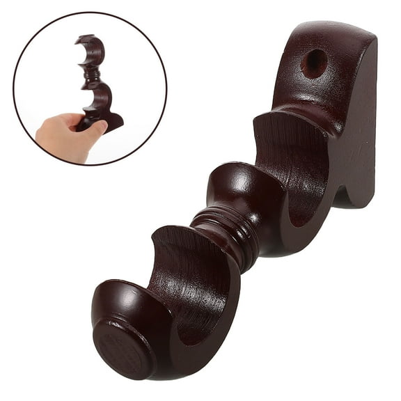 VORCOOL Wooden Curtain Rod Holders Wood Clothes Drying for Interior Designers Balcony 1Pack
