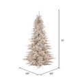 thumbnail image 3 of Vickerman 120" PVC Fir Dura-lit LED Artificial Christmas Tree in Silver Tinsel, 3 of 3