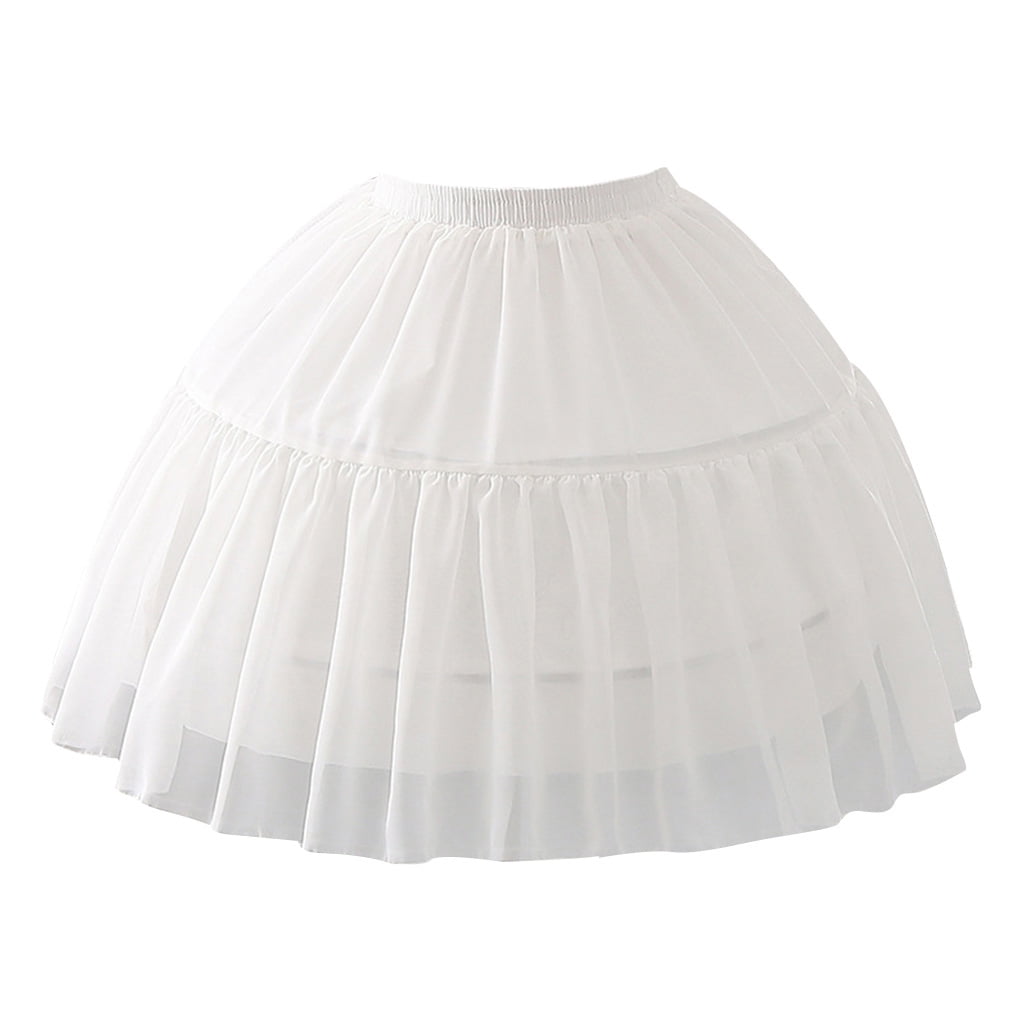 SPHET Women Girls Multi Layer Cosplay Lolita Underskirt Elastic Waistband  Single Steel Loop Bridal Wedding Dress Petticoat White Crinoline -  Walmart.com