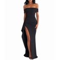 thumbnail image 1 of Robe Moulante à Épaules Dénudées pour Invitée de Mariage, Fente Haute, Robe Formelle, Cocktail, Fête, Bal, Longues Robes, 1 of 9