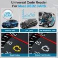 thumbnail image 2 of AUTOPHIX OM121P Universal OBD Code Reader OBD2 Scanner Check Engine System for OBD2 EOBD CAN Cars Turn off MIL Check Engine Light Read and Clear Codes Automotive Code Scan Tool, 2 of 8