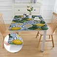 thumbnail image 2 of BANET Blue Tile Tablecloth Waterproof for Rectangle/Square Tablecloth , Lemon Floral Table Cloth Cover for Fall Christmas white, 2 of 8