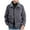 Dark Gray, variant on Men's solid casual fleece jacket featuring a distinctive flared collar and button-front closure. Designed for comfort with a lightweight and warm construction.