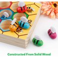 thumbnail image 3 of Juguete de habilidad motora fina para niños pequeños, juego de combinación de abeja a colmena, rompecabezas de clasificación de colores Montessori hecho de madera, juguete de regalo educativo Sincero Electrónica, 3 of 4