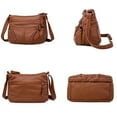 thumbnail image 2 of Women's Soft Leather Shoulder Bag Vintage Crossbody Bags Large Capacity Handbags, 2 of 9