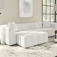 thumbnail image 2 of Everly Boucle Upholstered Rectangular Ottoman Off White, 2 of 4