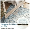 thumbnail image 3 of RUGKING Vintage Runner Rug 2x7 Blue Foldable Medallion Runnner Distressed Non Slip Indoor Thin Rug for Entryway Hallway Bathroom Kitchen Bedroom, 3 of 6