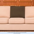 thumbnail image 6 of Subrtex Stretch Back Cushion Cover Check Plaid Couch Backrest Slipcover (Rectangle, Coffee), 6 of 7
