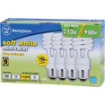 thumbnail image 2 of 4 pack Westinghouse 13 watt E26 4.02 in. L CFL Bulb Warm White Tubular 2700K, 2 of 3