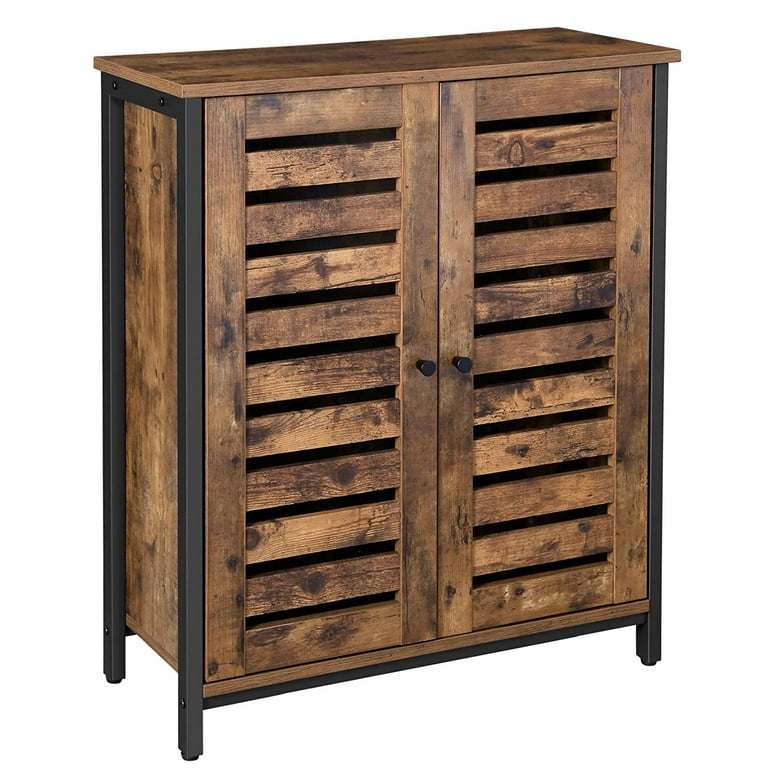Vasagle Storage Cabinet With Louvered Doors - Living Culture