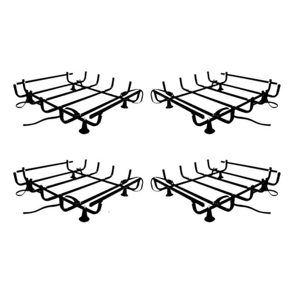 Canastilla Porta Equipaje Tipo Araña Universal Kit 4 Pzs  Negro