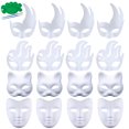 thumbnail image 1 of Máscaras Qavctw de papel blanco DIY, 16 unidades, máscara de disfraz con correa elástica, 1 of 8