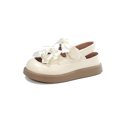 thumbnail image 5 of Viluyesy Girls' Bow and Pearl Half Sandals Princess-Style Casual Summer Sandals for Toddlers and Kids White Size 2, 5 of 10