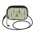 thumbnail image 2 of FORMRS Mini Crossbody Bag for Women Adjustable Rope Shoulder Casual Phone Purse, Green Floral Guitar Pattern, 2 of 7